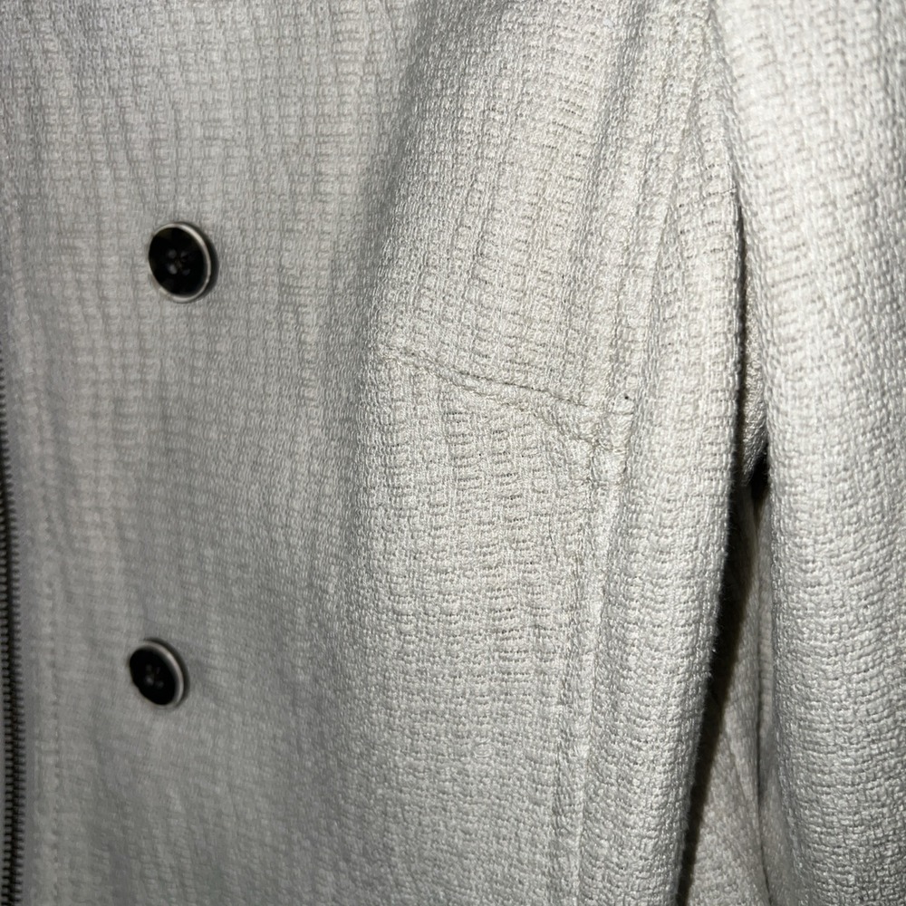 Banana‎ Republic Womens Cream Tweed Peplum Style Blazer With Stretch Size 14 EUC - Picture 9 of 16